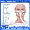 yuwell Maschera Nasale CPAP YUWELL con Supporto per la Testa, Tubo e Cuscinetto in Gel di Silicone per Apnea del Sonno, Maschera APAP, OSAHS, OSAS, Anti-Russamento