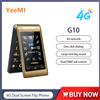 UNIWA YeeMI G10 4G Flip Phone 2.4/2.8 pollici Doppio Display Caratteristica Cellulari 1800mAh Batteria Grande Tastiera Grande Voce Per Anziani SOS