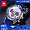OLEVS 5602 Orologio da uomo Moda originale Colori vivaci Cinturino in silicone Orologio da polso al quarzo Impermeabile Luminoso Reloj Cronografo Data