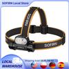 SOFIRN Lampada frontale HS22 2500lm 18650 4000mAh Torcia 2700-6000K Stepless SFT25R LED Regolazione della temperatura del colore Doppio interruttore