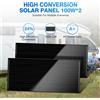 Rvpozwer 12,8 V 200 W Pannello solare rigido 18BB Celle solari di tipo N Pannello solare impermeabile in silicio monocristallino da campeggio/casa/camper