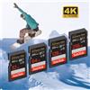 Sandisk Scheda SD originale SanDisk Ultra/Extreme SD/Extreme PRO 32GB SDHC 64GB/128GB/256GB SDXC UHS-I U3/4K/V30 per fotocamera, auto, videocamera, SLR