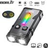 BORUiT EV10 1100LM Portachiavi LED Torcia EDC Torcia da lavoro ricaricabile di tipo C con magnete per lanterna tascabile da campeggio