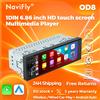 NaviFly Lettore MP5 OD8 da 6,86 pollici universale 1 Din Autoradio Wireless Carplay Android Auto BT Ricevitore FM Unità principale Lettore multimediale