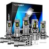 NOVSIGHT Lampadina LED per fari Novsight N63 9005 9006 H1 H3 H4 H7 H11 90W 20000LM 6500K Super luminosa per auto, abbagliante/anabbagliante, fendinebbia, design mini 1:1, wireless plug&play