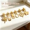 Meetee 10/20/30P 5 # LightGold Zipper Pull Bag Cappotto Zippe Slider Tasca Bagagli Cerniere Kit di riparazione testa Accessori per abbigliamento cucito fai da te