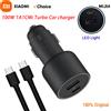 Xiaomi Mi Caricabatteria da auto 100W MAX 1A1C Ricarica rapida Dispositivo intelligente USB-A USB-C a doppia porta Completamente compatibile con display ad effetto luminoso