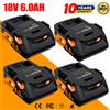 powtree Batteria agli ioni di litio da 6.0Ah per AEG 18V, compatibile con utensili elettrici a batteria serie RIDGID R840087 R840085 L1815R L1850R L1830R R840083