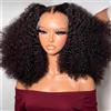 BVYWELL Parrucche Bob Corte Ricce 13x6 in Capelli Umani Pre-Rifiniti, Morbide e Senza Colla, Pronte all'Uso, Parrucca Frontale in Pizzo 13x4 in Capelli Umani, Parrucca Frontale Brasiliana con Onde Sciolte e