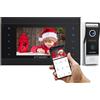NONE Sistema Intercomunicante Domestico TMEZON, Videocitofono Wireless WiFi Smart IP 1080P con Schermo da 7 Pollici e 1 Videocitofono Cablato 1080P, App Tuya
