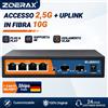 ZoeRax Switch di rete Ethernet multi-Gigabit a 6 porte ZoeRax con 4 porte 2.5Gb RJ45 e 2 porte 10G SFP+, non gestito, protezione contro i fulmini 4KV, VLAN con un solo tasto