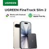 UGREEN FineTrack Slim Duo Localizzatore Intelligente per Oggetti, Sistema Dual Compatibile con iOS e Android, Tracciamento Globale, 5 Anni di Garanzia, Bluetooth Finder