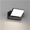 Klighten Lampada da Parete per Esterni in Alluminio IP65 Impermeabile con Pannello LED Orientabile, Antracite Bianco Caldo 3000K 24W per Giardino, Patio, Ingresso