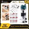 NONE Podofo Fresatrice Manuale per Legno 800W, Utensile Elettrico per Lavorazione del Legno, Intaglio, Falegnameria, Taglio, Rifilatura, Scanalatura, Incisione, Realizzazione Fori, per Mobili Fai-da-Te e