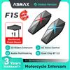 ASMAX F1S: sistema di comunicazione per motociclisti, per 50 piloti, con controllo vocale, comunicazione Bluetooth 5.3, audio Hi-Fi, senza base magnetica.