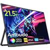 amoudo Monitor Portatile Amoudo 21,5 Pollici 1080P 100Hz Compatibile VESA, Monitor Portatile a Schermo Largo Secondo Monitor
