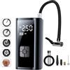 EAFC Pompa d'aria portatile wireless per auto 150PSI, gonfiatore per pneumatici con batteria da 6000mAh, mini compressore d'aria ricaricabile USB per auto, moto, bicicletta, palloni, gonfiabili, accessori