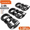 toocki Cavo USB Toocki 2.4A con connettore Lightning, confezione da 1/2/3/5 pezzi, cavo di ricarica rapida per telefono, da USB A a iP, per iPhone 14 13 Pro Max Xs iPad, cavo dati.