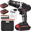 bromose Kit Trapano Avvitatore a Batteria Brushless 48V, Mini Cacciavite Elettrico a 2 Velocità, Utensili Elettrici per Lavorazione del Legno, Cacciavite Elettrico Ricaricabile, Caricabatterie e Cassetta