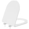 Sofetiy max Sedile WC Forma D 43 x 36 cm Bianco Duroplast Coperchio Wc con Chiusura Rallentata e Sgancio Rapido Robusto Heavy Duty 175kg Antigraffio Resistente Installazione Facile