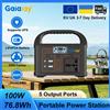 Gaiaray Stazione di Alimentazione All-in-one da 100W, Generatore Solare AC 220V, Batteria LiFePO4 da 76.8Wh, Centrale Elettrica Portatile di Emergenza, Luce LED, UPS, Power Bank per Campeggio, Viaggi,