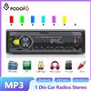 Podofo Autoradio 1 Din MP3 Stereo FM con Ingresso Aux, Ricevitore SD TF USB 12V, Bluetooth, Multimedia, Lettore Radio per Auto