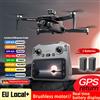 WDSZKMYF Drone GPS V168 MAX con Telecamera Professionale 4K HD, FPV 5G, Motore Brushless, Rotazione a 360° ° Drone Quadricottero Giocattolo con Telecomando a Schermo Grande per Evitare Ostacoli