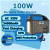 Jsdsolar 100W 24000mAh 76.8Wh Stazione di Alimentazione Portatile 3000+ Cicli Generatore Solare Uscita AC 220V Batteria LiFePO4 Leggera Portatile per Camper Campeggio Esterno Viaggi Emergenze