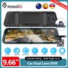 Podofo Specchietto Retrovisore con Telecamera DVR per Auto 9,66 Pollici, Doppia Lente HD 1080P, Schermo Touch, Monitoraggio Parcheggio 24H, Visione Notturna