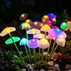 GCTECHING Luci Solari da Giardino a Doppia Modalità, Luci LED Solari a Forma di Fungo Impermeabili, Decorazione per Cortile, Patio, Sentieri, Meduse per l'Atmosfera del Giardino