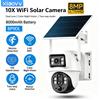 xiao vv Telecamera PTZ WiFi Solare XIAOVV con Doppia Lente, Zoom 10X, 8MP, Tracciamento PIR, Doppio Schermo, Visione Notturna, Comunicazione Bidirezionale, Impermeabile