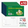 NONE Confezione da 10 blocchi buoni consegna Blu921 17x10 cm, 50 fogli x 2 copie, moduli per consegne, magazzino, ufficio e attività commerciali
