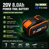 Ddadache Batteria Li-ion da 20V 8000mAh per Worx WX390/WX176/WX166.4/WX372.1 WX800/WX678/WX550/WX532/WG894E WG629E/WG329E/WG2