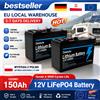 Batteria al Litio LiFePO4 12V 150Ah con Porta USB per Ricarica Solare, Ciclo Profondo, per Ecoscandagli, Kayak, Nautica, Campeggio e Applicazioni Off-Grid - Consegna Locale UE