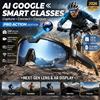 GUHUAVMI Nuovi Occhiali Sportivi Smart AI 2026 con Fotocamera da 30MP, Registrazione 4K Anti-vibrazione per Ciclismo, Doppio Microfono, 32GB, Occhiali Antivento