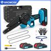 bromose Mini Motosega Elettrica a Batteria da 6 Pollici, Portatile e Compatta per Potatura Alberi e Taglio Legna