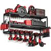 NONE Organizzatore per Utensili Elettrici a Più Livelli, Porta Trapano Senza Fili, Porta Cacciaviti, Scaffale Salvaspazio per Garage e Officina