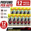 ARBRE MAGIQUE Confezione da 6, 12 o 24 Arbre Magique Sport, profumatori auto da appendere, fragranza energica e dinamica, formato scorta per auto, furgone, armadio e piccoli ambienti
