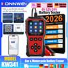KONNWEI Tester portatile per batterie auto KONNWEI KW341 6V 12V 24V, strumento di test della forma d'onda per avviamento e carica, per auto, moto, camion, analizzatore di batterie automobilistiche UE