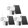 ANNKE Telecamera di Sicurezza Solare 4MP Wireless da Esterno WiFi 6 PT IP con Batteria, Rilevamento Umano PIR, Audio Bidirezionale, Doppia Visione Notturna, Supporta Alexa e Scheda SD