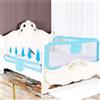NONE Barriera di sicurezza retrattile portatile per letto per bambini, sponda pieghevole per lettino, protezione per letto per bambini e neonati (150 / 180 / 200 cm, Grigio, Rosa, Blu)