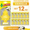 ARBRE MAGIQUE Confezione da 6, 12 o 24 Arbre Magique Vaniglia, profumatori auto da appendere, fragranza dolce e tropicale, formato scorta per auto, furgone, armadio e piccoli ambienti