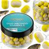 NONE Method Feeder Dumbbell Boilies Bicolore Affondanti Scopex Squid 8-10mm 50g, Esche Bicolore a Due Gusti per la Pesca alla Carpa, Esche Pronte all'Uso per Hair Rig, Boilies Affondanti per Carpa,