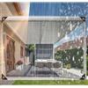 NONE Telo Trasparente con Occhielli 420 g/m², Telo Impermeabile per Tende con Corda e Fascette, Materiale PVC Resistente alle Intemperie per Protezione dalla Pioggia, per Piante, Serre, Mobili da Giardino