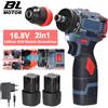 zollor Trapano Avvitatore a Percussione Brushless 16.8V, Cacciavite Elettrico Portatile con Luce LED, 45Nm, 2 Modalità di Velocità, Trapano Manuale 2 in 1 per Lavorazione del Legno e Fai da Te Domestico