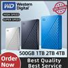 WD Elements Disco rigido esterno portatile USB 3.0 da 2,5 pollici 1TB/2TB/4TB per PC desktop e laptop