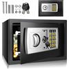 Bowose Cassaforte digitale da 8,5 litri, cassaforte per uso domestico, cassaforte di sicurezza con 2 chiavi, cassaforte elettronica digitale in acciaio per casa, ufficio, hotel, affari, denaro, documenti,