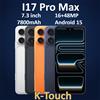 K-Touch Smartphone K-Touch I17 Pro Max, Android 15, Telefono Cellulare Economico, Schermo 7.3 Pollici, Fotocamera 16+48MP, Batteria 7800mAh, 5G, Dual SIM, Sblocco con Impronta Digitale, Versione Globale