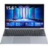 KUU 15,6 Pollici PC Portatile Core i5 7Y54 Processore, Notebook 16GB RAM 512GB SSD, Office 365 Win11 Laptop 1920*1080 FHD Schermo, Computer Portatile Tastiera Numerico Retroilluminata Mini-HDMI USB3.0