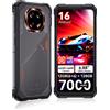 Cubot KingKong ES 5 Smartphone Robusto Android 16,6GB+128GB, Display 6.88" 120Hz, Batteria 7000mAh, Impermeabile IP69K, Fotocamera 64MP+16MP, NFC, Riconoscimento Facciale e Impronta Digitale, SCT620